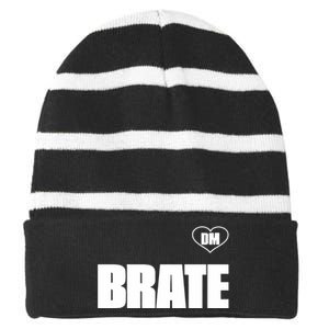 Dm Brate Striped Beanie with Solid Band