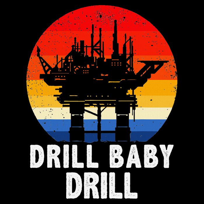 Drill Baby Drill Drilling Oilfield Trash Oil And Gas Cooling Performance Crew T-Shirt