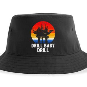 Drill Baby Drill Drilling Oilfield Trash Oil And Gas Sustainable Bucket Hat