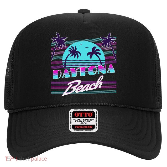 Daytona Beach High Crown Mesh Back Trucker Hat