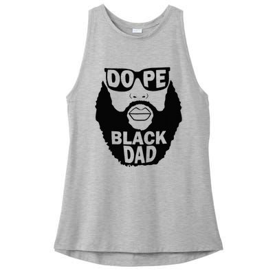 Dope Black Dad Gift Fathers Day Ladies PosiCharge Tri-Blend Wicking Tank