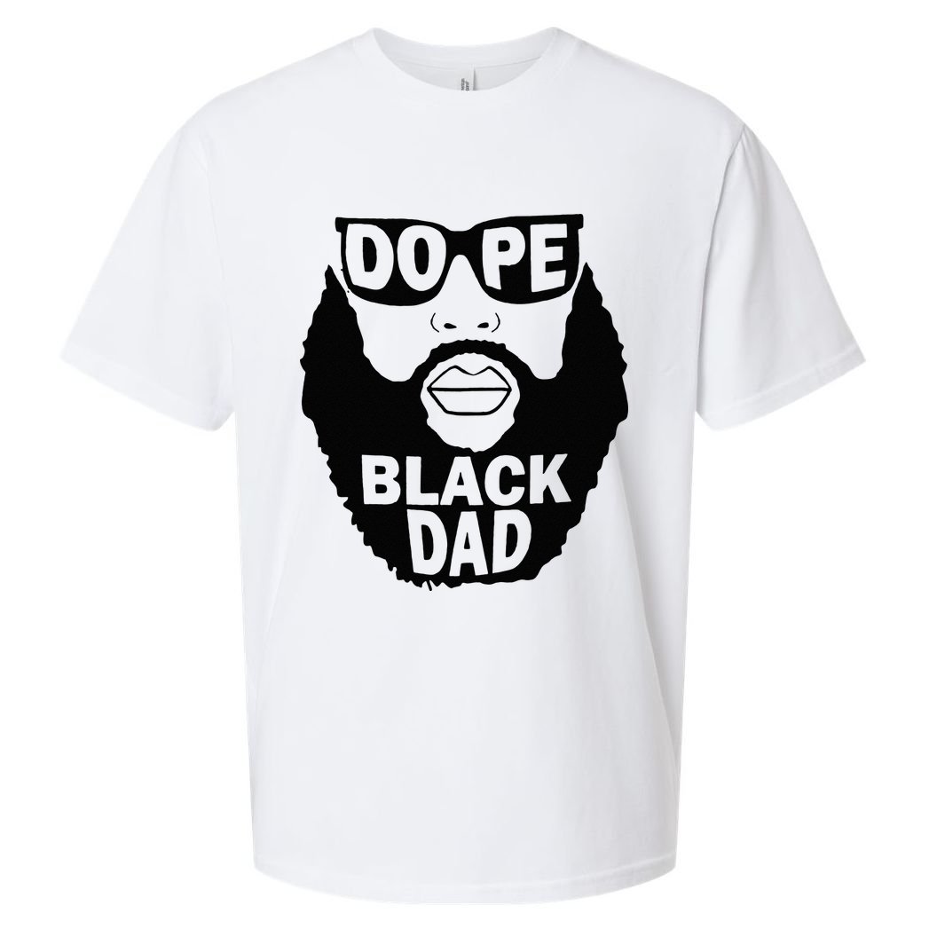 Dope Black Dad Gift Fathers Day Sueded Cloud Jersey T-Shirt