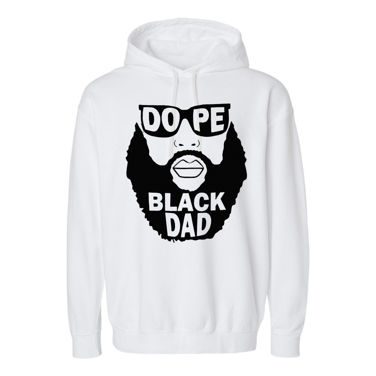 Dope Black Dad Gift Fathers Day Garment-Dyed Fleece Hoodie