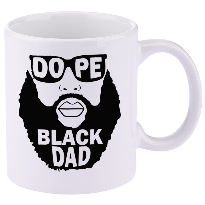 Dope Black Dad Gift Fathers Day 11oz C Handle Ceramic Mug