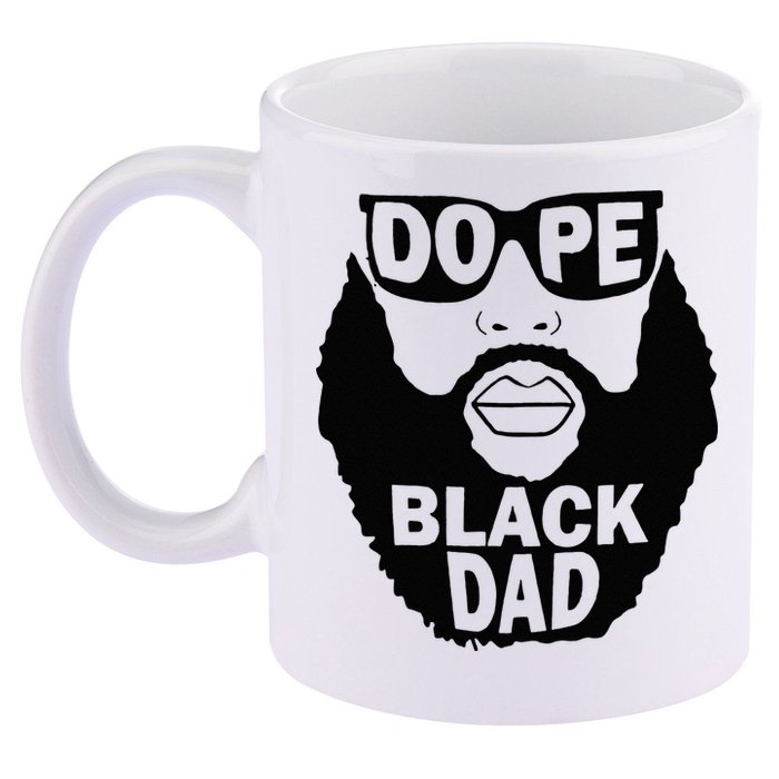 Dope Black Dad Gift Fathers Day 11oz C Handle Ceramic Mug