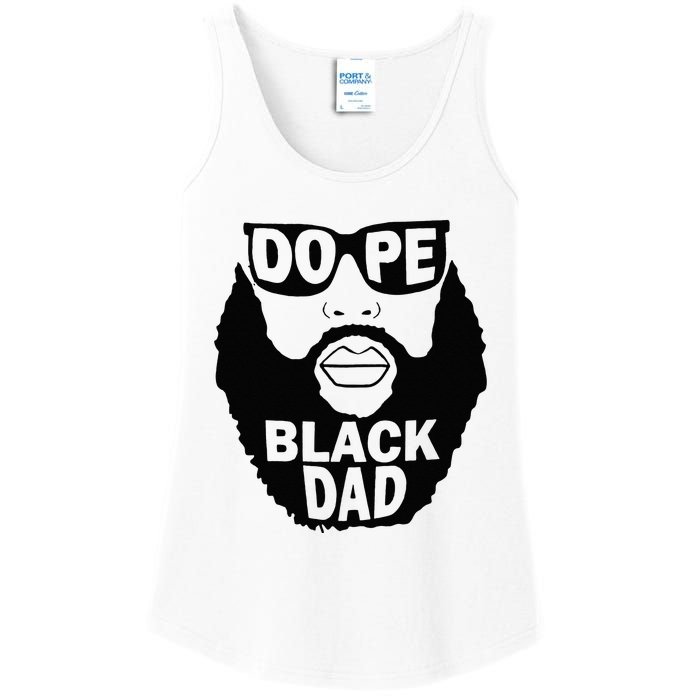 Dope Black Dad Gift Fathers Day Ladies Essential Tank