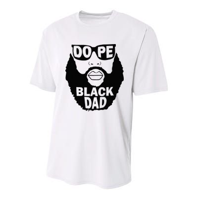 Dope Black Dad Gift Fathers Day Youth Performance Sprint T-Shirt