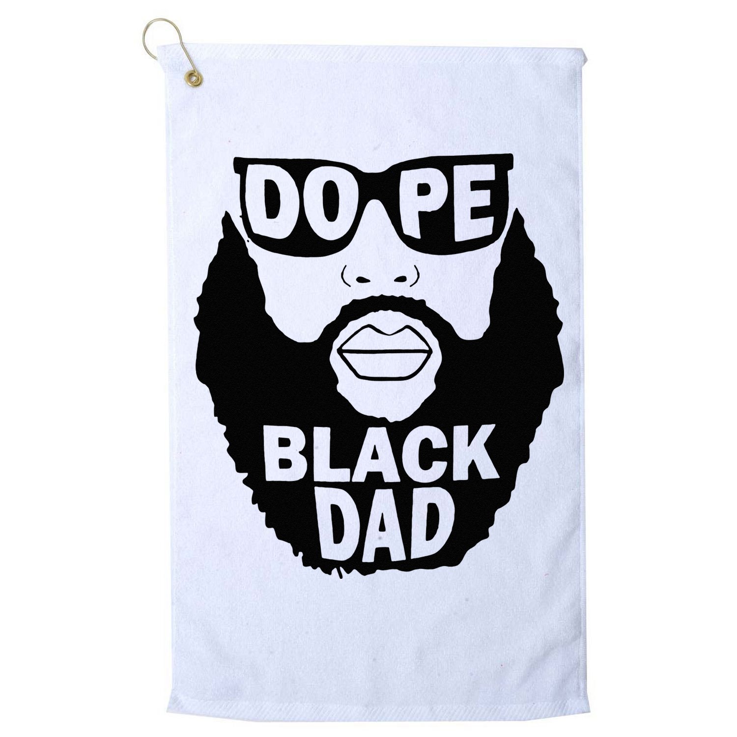 Dope Black Dad Gift Fathers Day Golf Towel