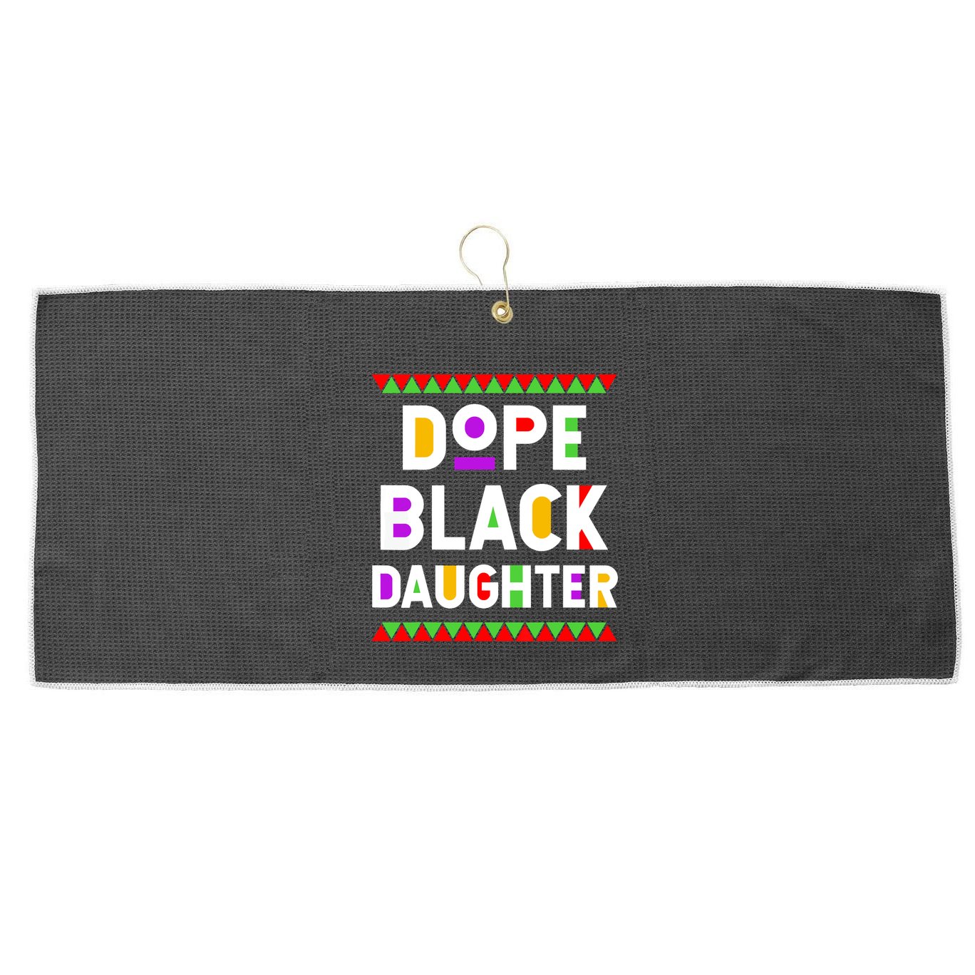 Dope Black Daughter African American History Month Large Microfiber Waffle Golf Towel