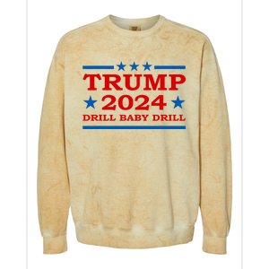 Drill Baby Drill Trump 2024 President Election Republicans Colorblast Crewneck Sweatshirt