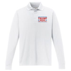 Drill Baby Drill Trump 2024 President Election Republicans Performance Long Sleeve Polo