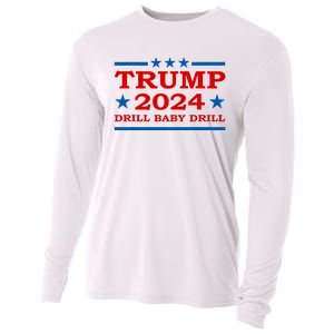 Drill Baby Drill Trump 2024 President Election Republicans Cooling Performance Long Sleeve Crew