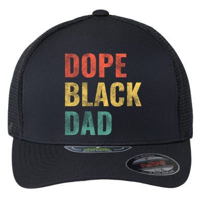 Dope Black Dad Funny Gift Flexfit Unipanel Trucker Cap