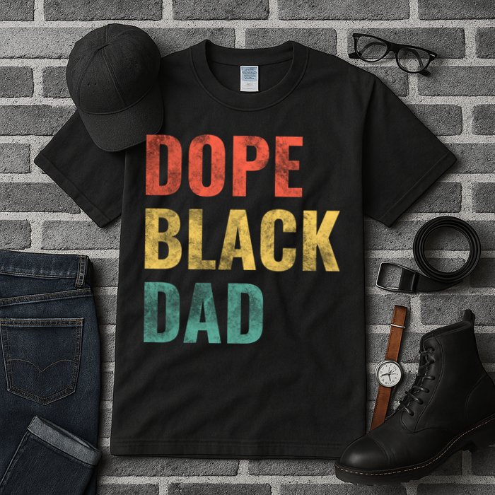 Dope Black Dad Funny Gift Tall T-Shirt
