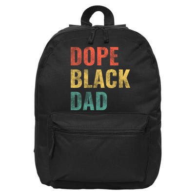 Dope Black Dad Funny Gift 16 in Basic Backpack