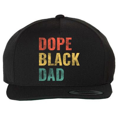Dope Black Dad Funny Gift Wool Snapback Cap