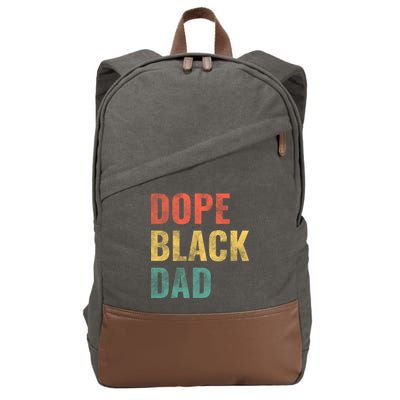 Dope Black Dad Funny Gift Cotton Canvas Backpack