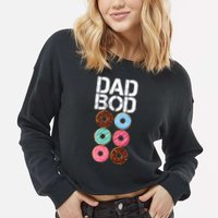 Dad Bod Donut Six Pack Cropped Pullover Crew