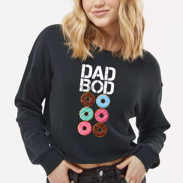 Dad Bod Donut Six Pack Cropped Pullover Crew