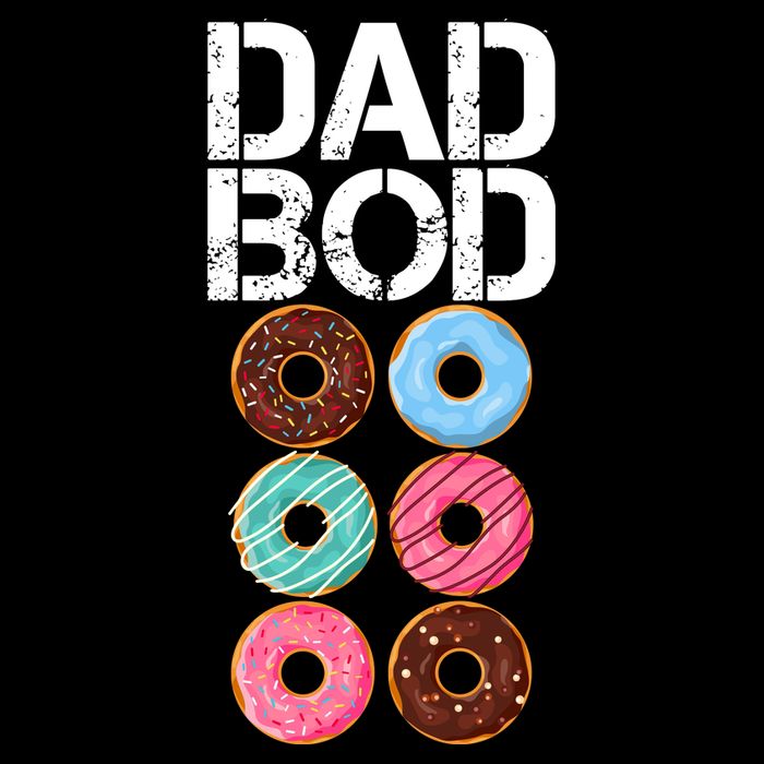 Dad Bod Donut Six Pack Cropped Pullover Crew