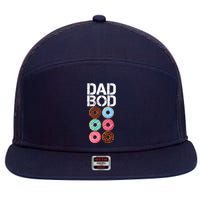 Dad Bod Donut Six Pack 7 Panel Mesh Trucker Snapback Hat