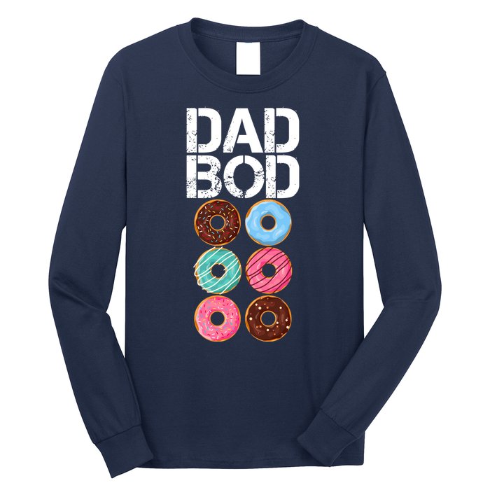 Dad Bod Donut Six Pack Long Sleeve Shirt