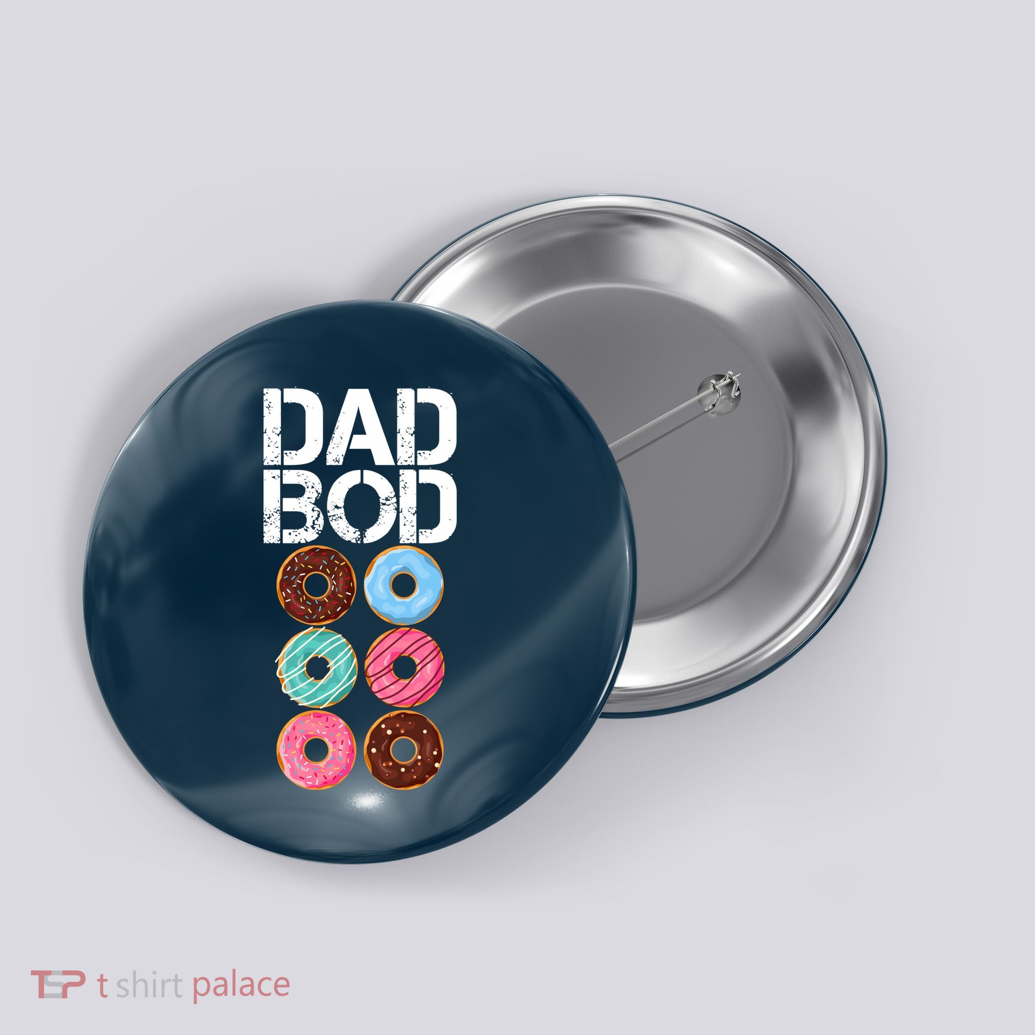 Dad Bod Donut Six Pack Button
