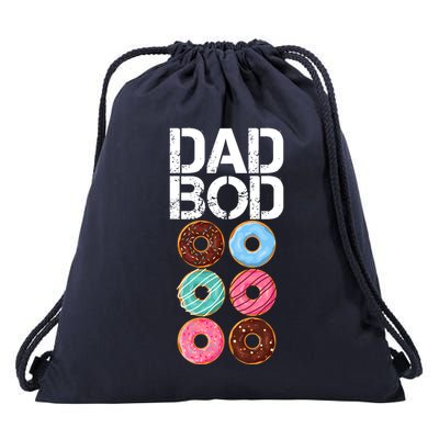 Dad Bod Donut Six Pack Drawstring Bag