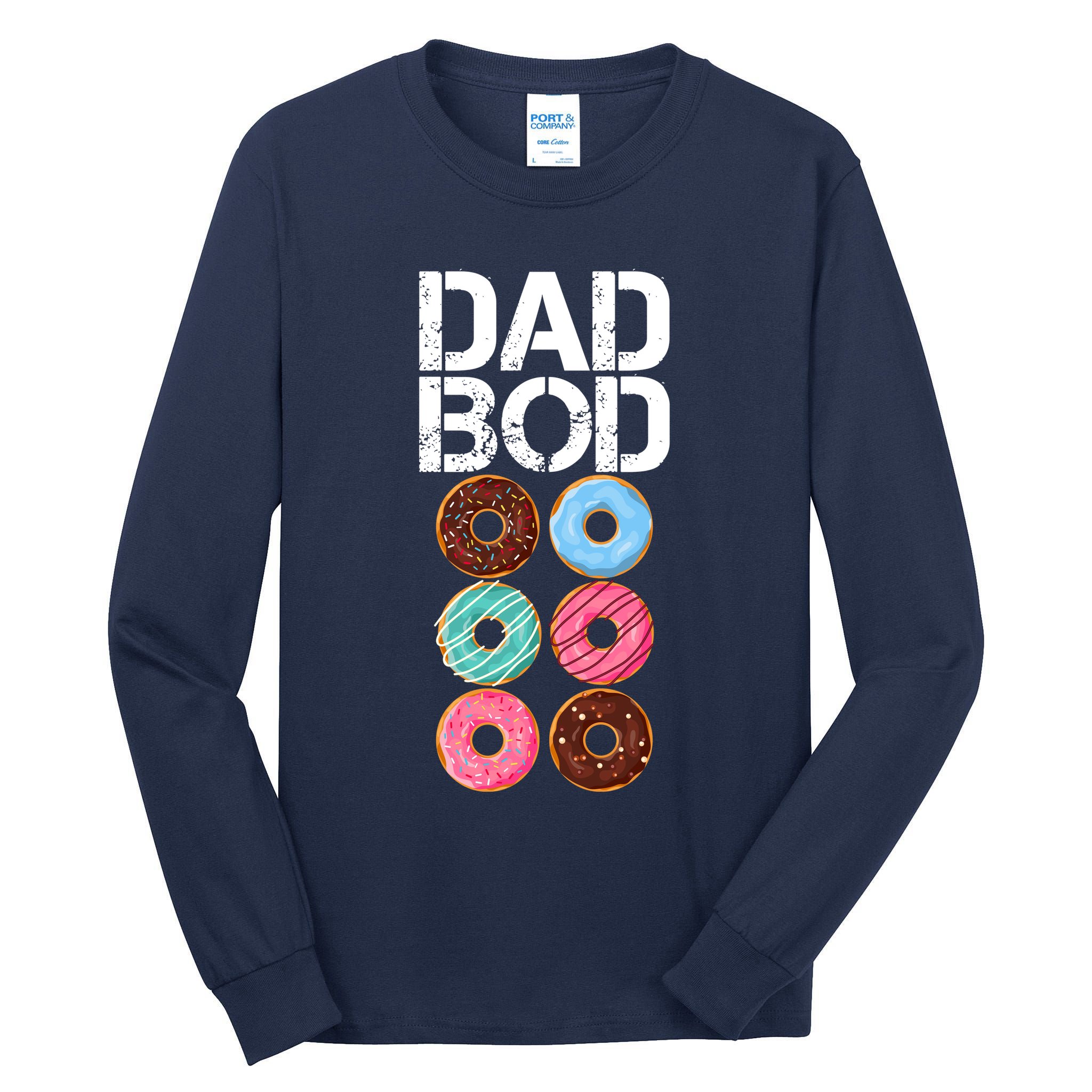 Dad Bod Donut Six Pack Tall Long Sleeve T-Shirt