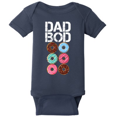 Dad Bod Donut Six Pack Baby Bodysuit