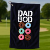 Dad Bod Donut Six Pack Golf Towel