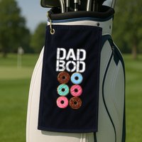 Dad Bod Donut Six Pack Golf Towel
