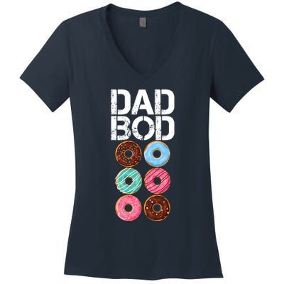 Dad Bod Donut Six Pack Women's V-Neck T-Shirt