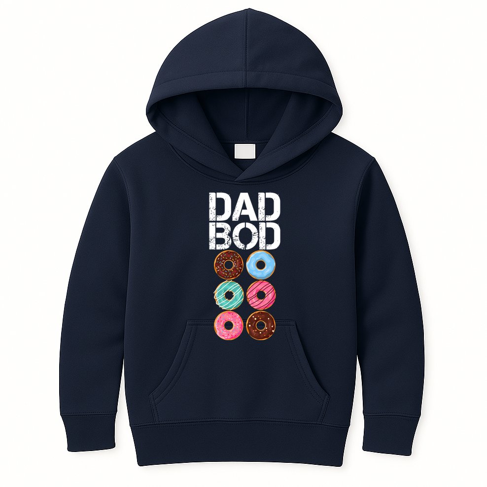 Dad Bod Donut Six Pack Kids Hoodie