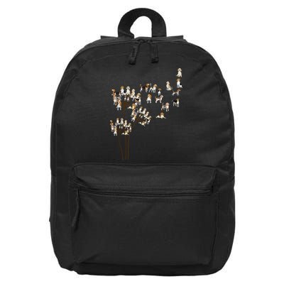 Dandelions Beagle Dog 16 in Basic Backpack