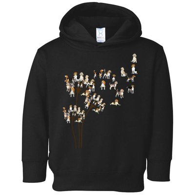 Dandelions Beagle Dog Toddler Hoodie