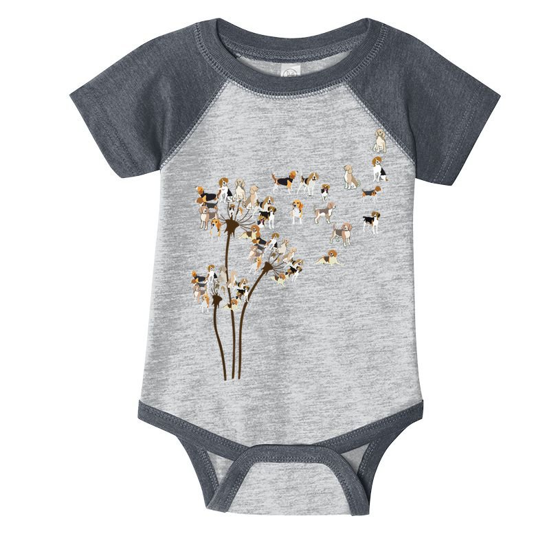 Dandelions Beagle Dog Infant Baby Jersey Bodysuit