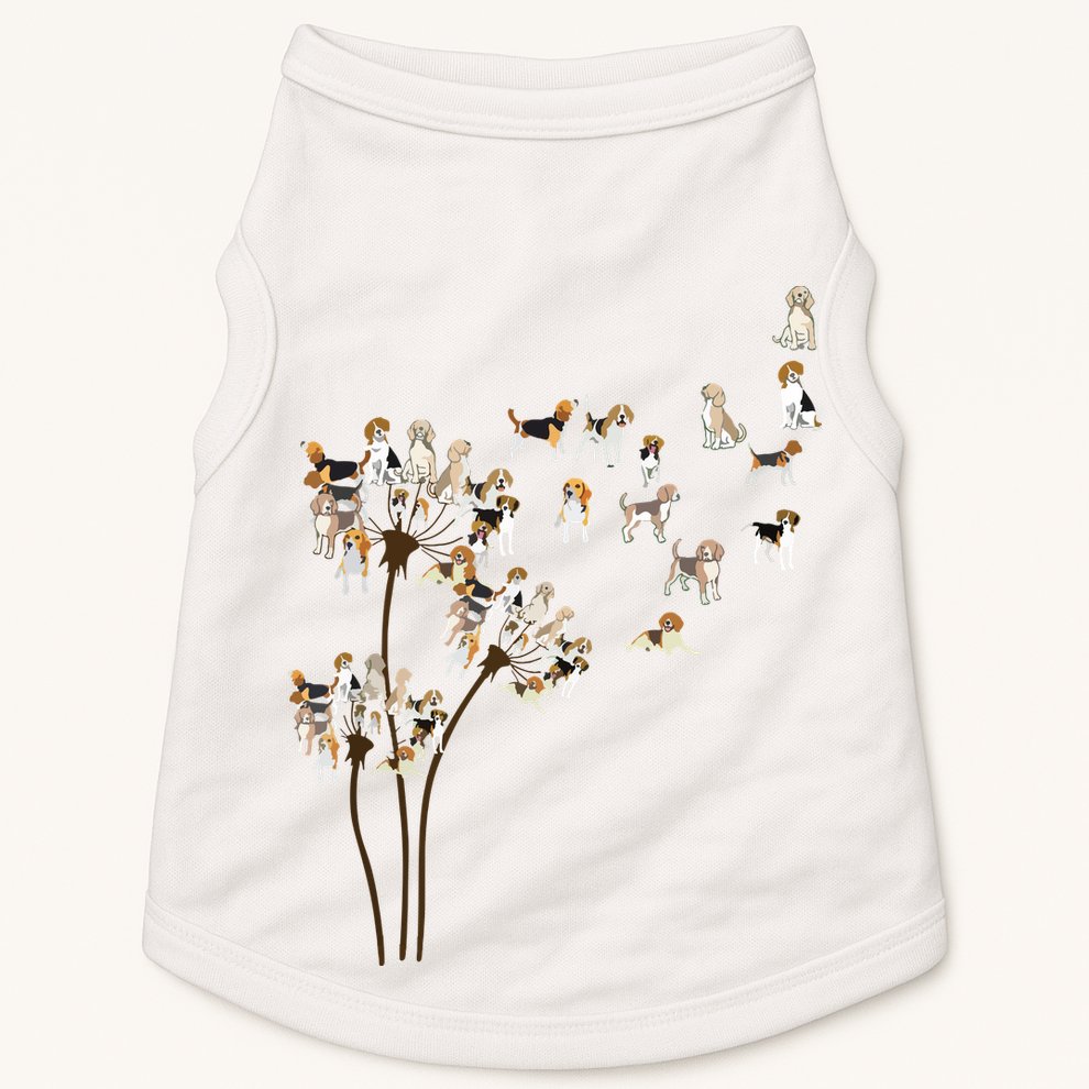 Dandelions Beagle Dog Doggie Tank