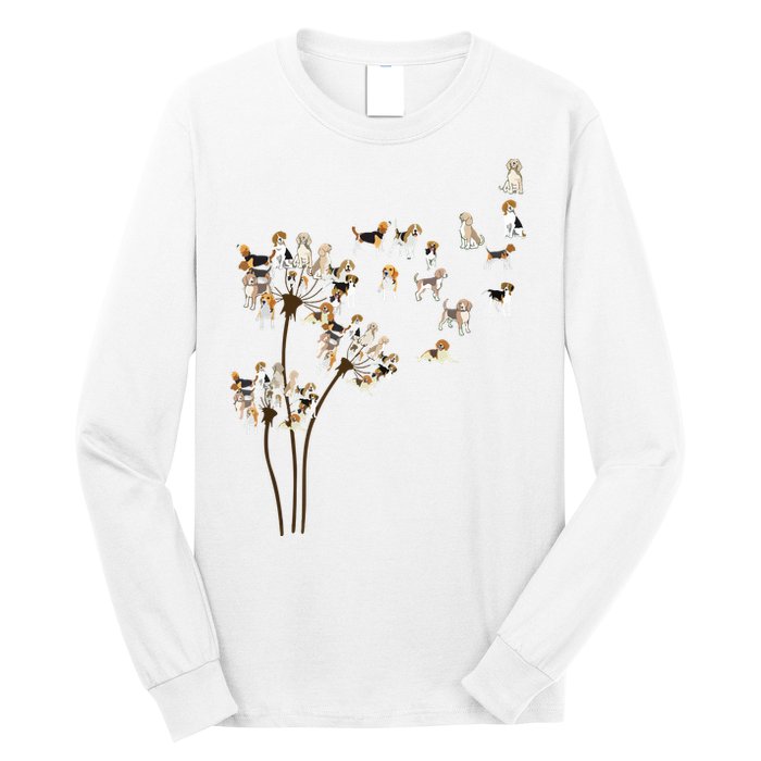 Dandelions Beagle Dog Long Sleeve Shirt