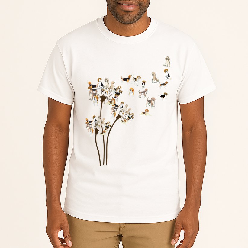 Dandelions Beagle Dog Tall T-Shirt
