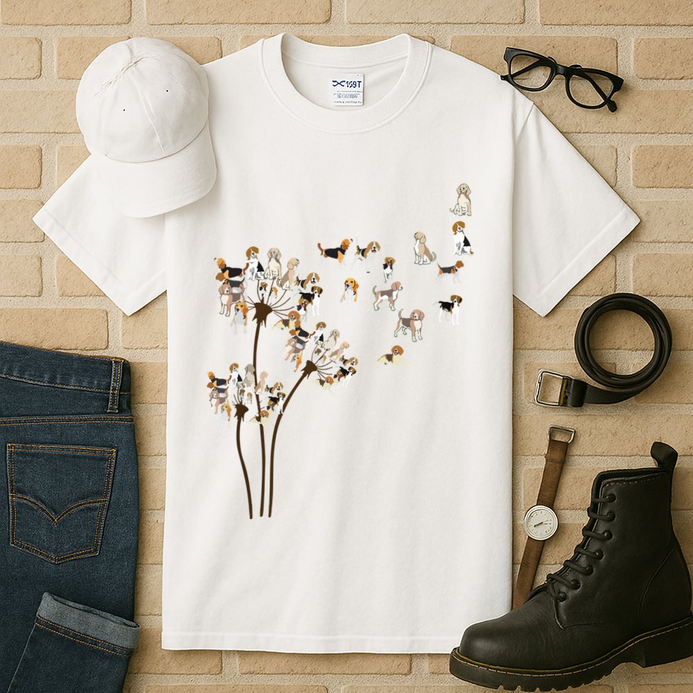 Dandelions Beagle Dog Tall T-Shirt