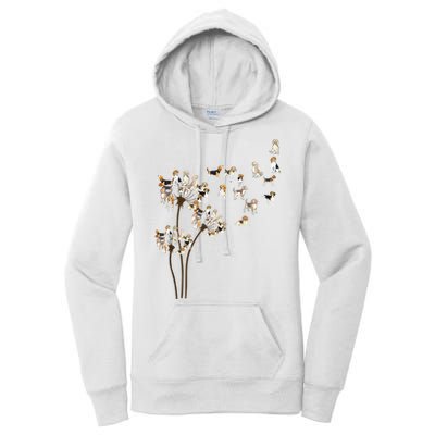 Dandelions Beagle Dog Women's Pullover Hoodie