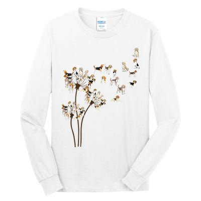 Dandelions Beagle Dog Tall Long Sleeve T-Shirt