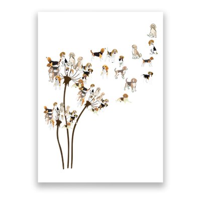 Dandelions Beagle Dog Poster
