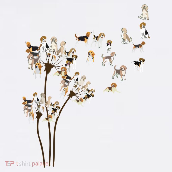 Dandelions Beagle Dog Poster