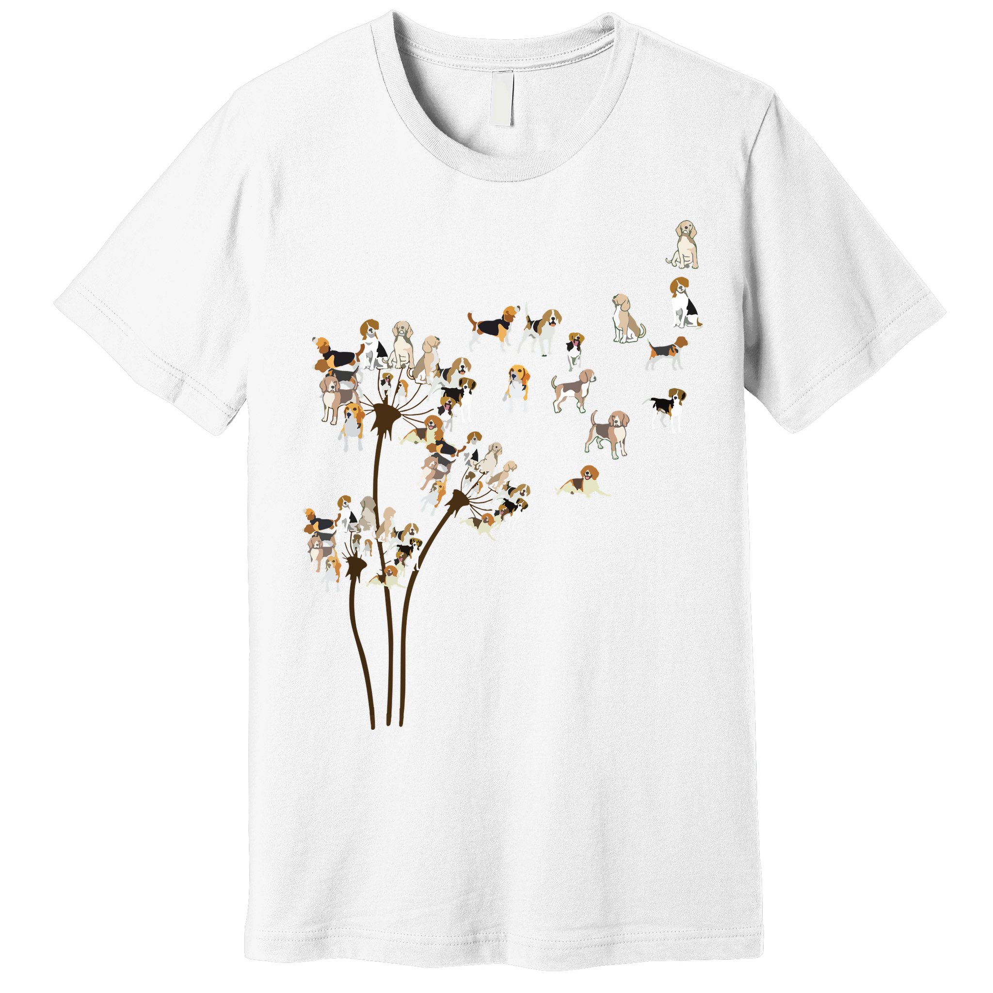 Dandelions Beagle Dog Premium T-Shirt