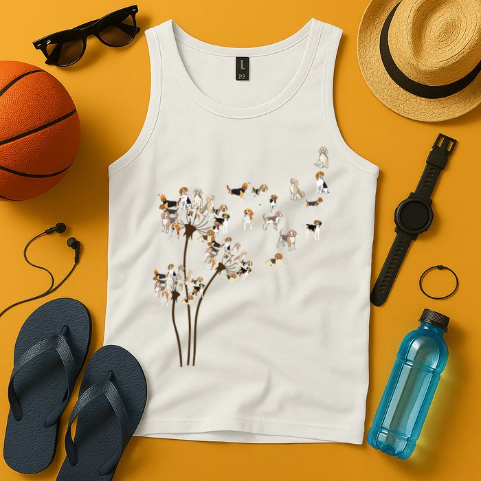 Dandelions Beagle Dog Tank Top