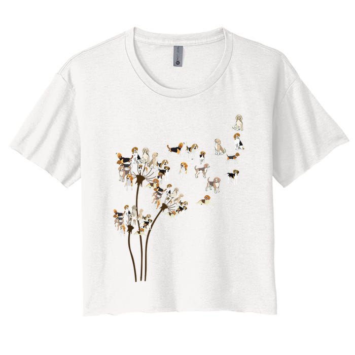 Dandelions Beagle Dog Crop Top
