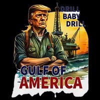 Drill Baby Drill American Flag Gulf Of US America Flat Bill Trucker Hat