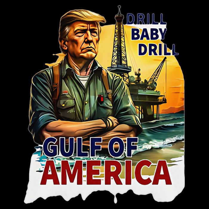 Drill Baby Drill American Flag Gulf Of US America Flat Bill Trucker Hat